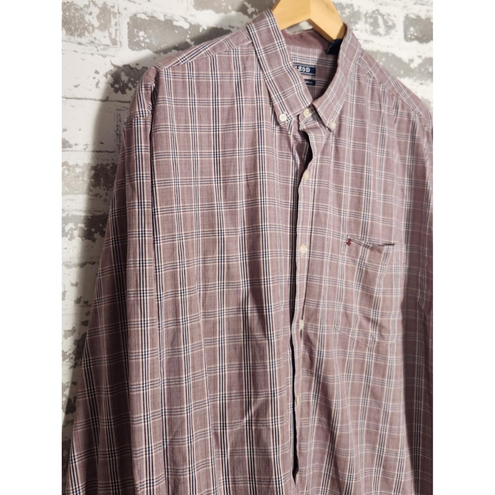 IZOD Premium Essentials Shirt Men XL Red Plaid Casual Button Down‎ Long Sleeve - Picture 4 of 16
